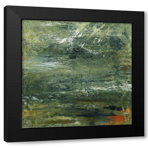 Encaustic Tile in Multi II Black Modern Wood Framed Art Print by Gordon, Sharon