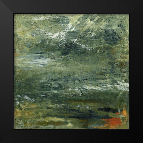 Encaustic Tile in Multi II Black Modern Wood Framed Art Print by Gordon, Sharon