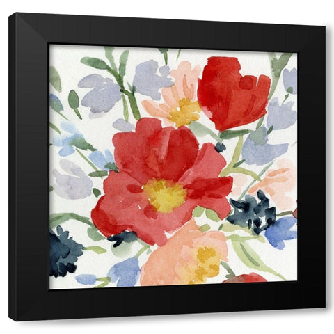 Indian Summer Bouquet I Black Modern Wood Framed Art Print with Double Matting by Caroline, Emma