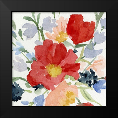 Indian Summer Bouquet I Black Modern Wood Framed Art Print by Caroline, Emma