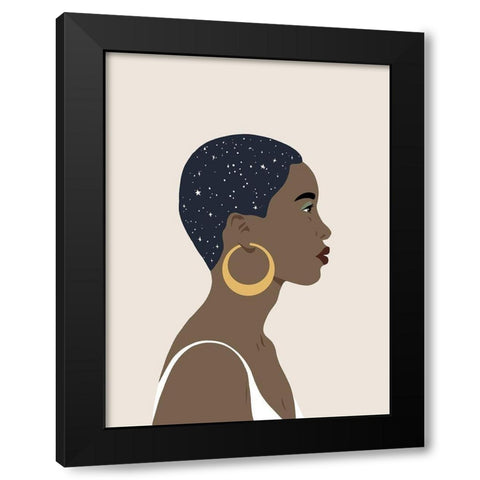 Heavenly Hair IV Black Modern Wood Framed Art Print with Double Matting by Warren, Annie