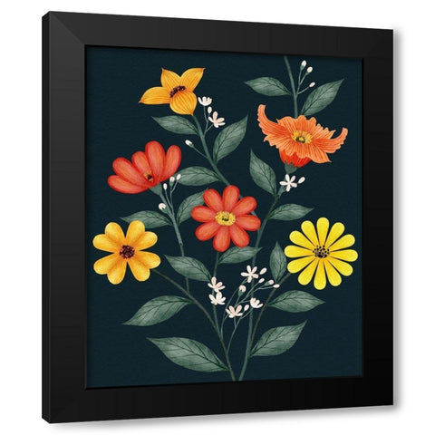 Bright Vines I Black Modern Wood Framed Art Print by Popp, Grace