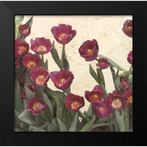 Spring Tulips I Black Modern Wood Framed Art Print by Meagher, Megan