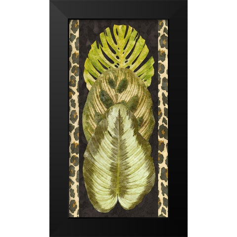 Tropic Collection IV Black Modern Wood Framed Art Print by Saunders, Alonzo