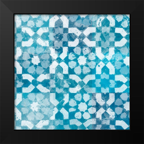 Blue My Mind I Black Modern Wood Framed Art Print by Saunders, Alonzo