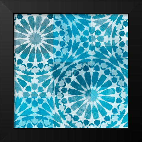 Blue My Mind II Black Modern Wood Framed Art Print by Saunders, Alonzo