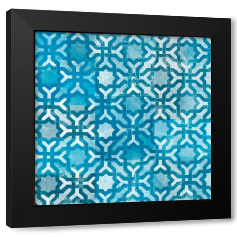 Blue My Mind III Black Modern Wood Framed Art Print with Double Matting by Saunders, Alonzo