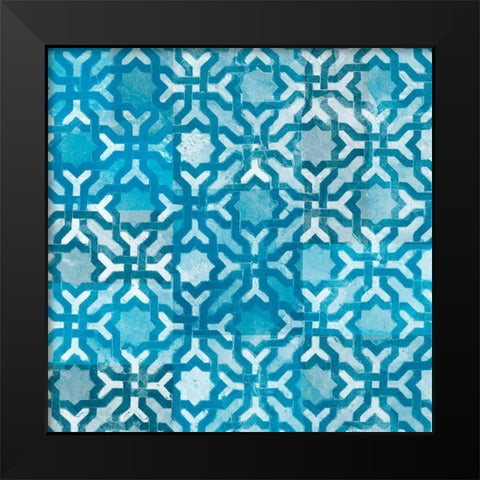 Blue My Mind III Black Modern Wood Framed Art Print by Saunders, Alonzo