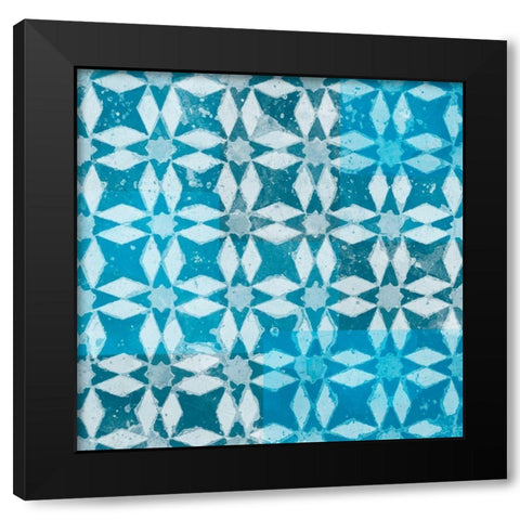 Blue My Mind IV Black Modern Wood Framed Art Print by Saunders, Alonzo