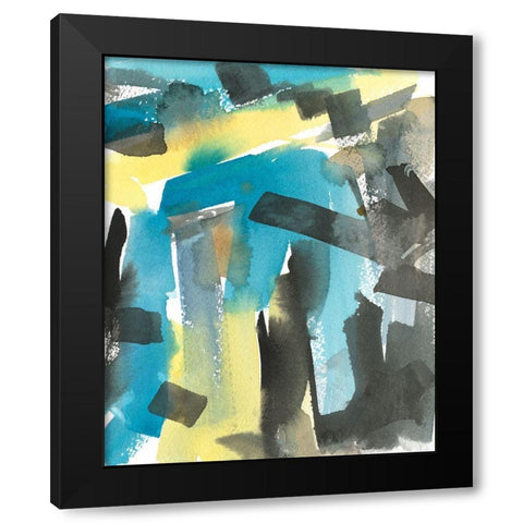 Interconnect II Black Modern Wood Framed Art Print with Double Matting by Dixon, Samuel