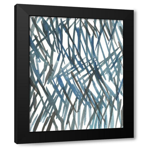 Blue Grass I Black Modern Wood Framed Art Print by Dixon, Samuel
