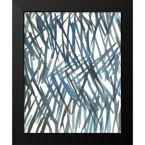 Blue Grass I Black Modern Wood Framed Art Print by Dixon, Samuel
