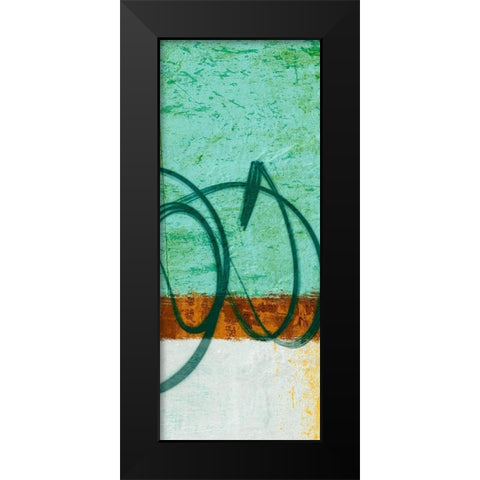 Flowing Along I Black Modern Wood Framed Art Print by Saunders, Alonzo