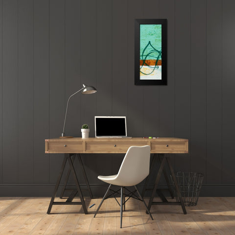 Flowing Along II Black Modern Wood Framed Art Print by Saunders, Alonzo