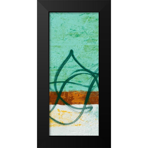 Flowing Along II Black Modern Wood Framed Art Print by Saunders, Alonzo