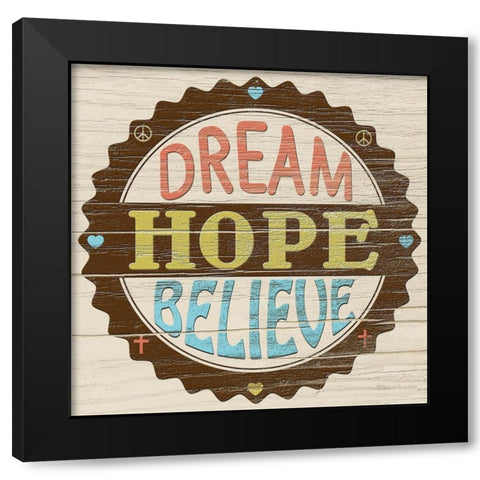 Seal of Hope Black Modern Wood Framed Art Print by Saunders, Alonzo