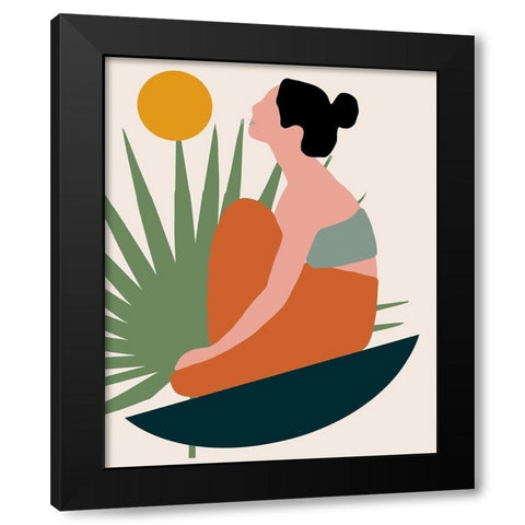 Peace + Strength I Black Modern Wood Framed Art Print by Saunders, Alonzo