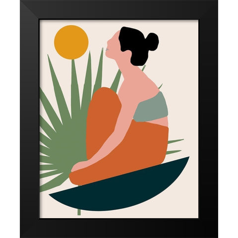 Peace + Strength I Black Modern Wood Framed Art Print by Saunders, Alonzo