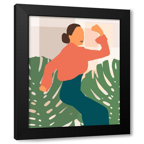 Peace + Strength II Black Modern Wood Framed Art Print by Saunders, Alonzo