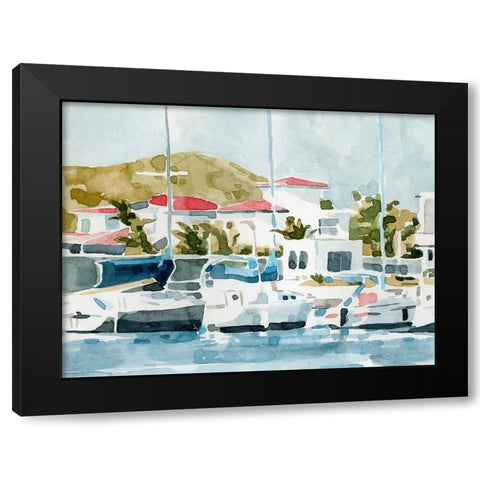 Vintage Vacation I Black Modern Wood Framed Art Print with Double Matting by Caroline, Emma