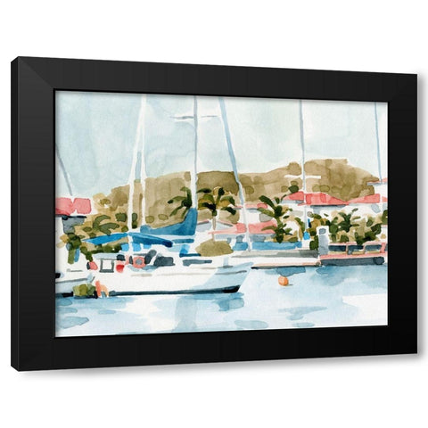 Vintage Vacation II Black Modern Wood Framed Art Print by Caroline, Emma