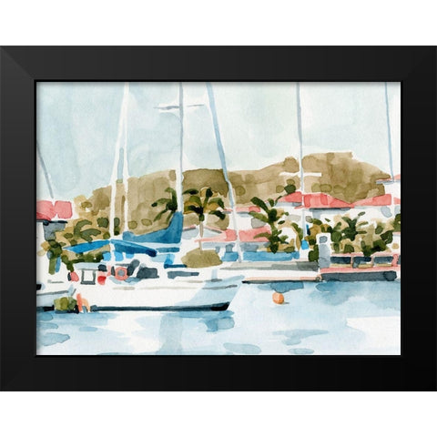 Vintage Vacation II Black Modern Wood Framed Art Print by Caroline, Emma