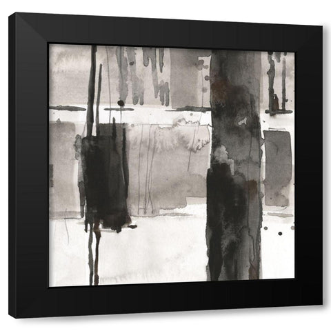 Double Row Piling I Black Modern Wood Framed Art Print with Double Matting by Dixon, Samuel