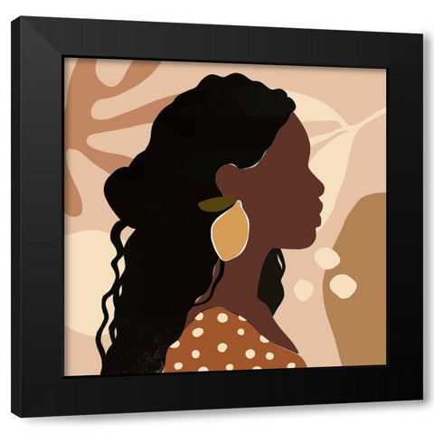 Fruit Earring I Black Modern Wood Framed Art Print by Barnes, Victoria