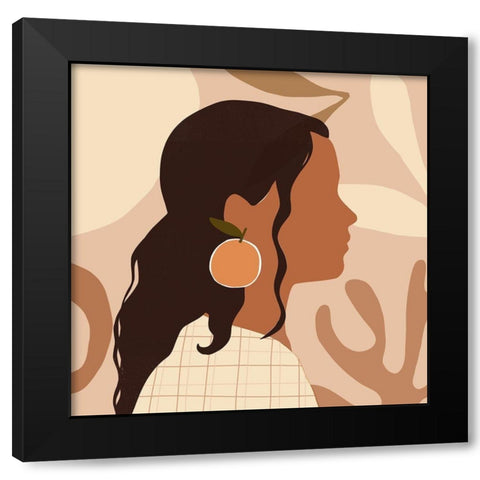 Fruit Earring III Black Modern Wood Framed Art Print with Double Matting by Barnes, Victoria