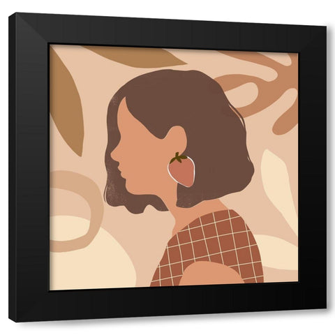 Fruit Earring IV Black Modern Wood Framed Art Print with Double Matting by Barnes, Victoria