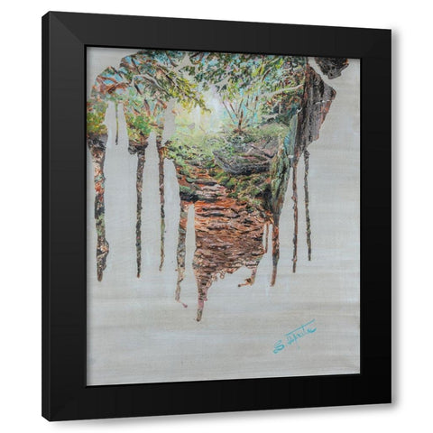 Memories II Black Modern Wood Framed Art Print with Double Matting by Iafrate, Sandra