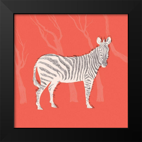 Plains Zebra I Black Modern Wood Framed Art Print by Green, Jacob