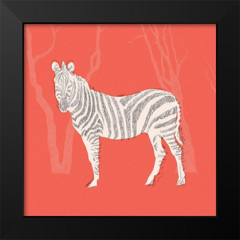 Plains Zebra II Black Modern Wood Framed Art Print by Green, Jacob