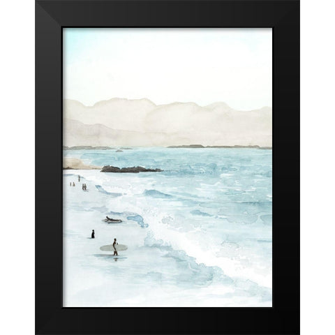 In the Surf I Black Modern Wood Framed Art Print by Popp, Grace