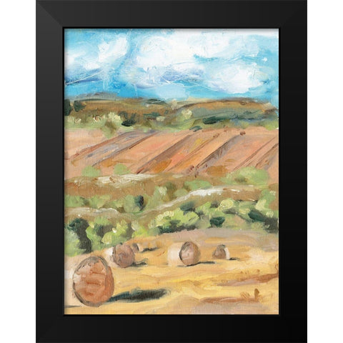 Hay Bales I Black Modern Wood Framed Art Print by Wang, Melissa