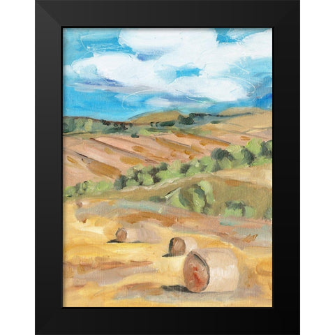 Hay Bales II Black Modern Wood Framed Art Print by Wang, Melissa