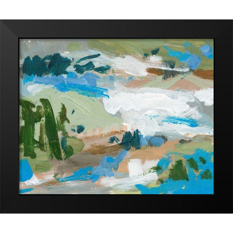 Mountain River I Black Modern Wood Framed Art Print by Wang, Melissa