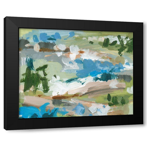 Mountain River III Black Modern Wood Framed Art Print with Double Matting by Wang, Melissa