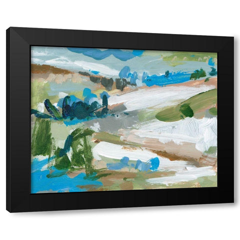 Mountain River IV Black Modern Wood Framed Art Print with Double Matting by Wang, Melissa