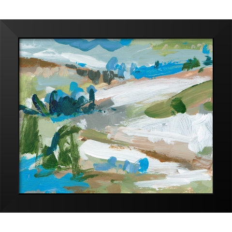 Mountain River IV Black Modern Wood Framed Art Print by Wang, Melissa