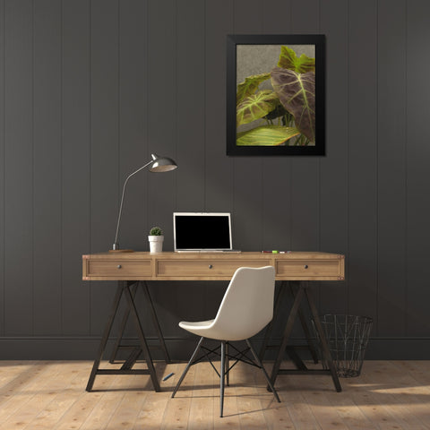 Non-Embellished Dramatic Leaves I Black Modern Wood Framed Art Print by Zarris, Charliklia