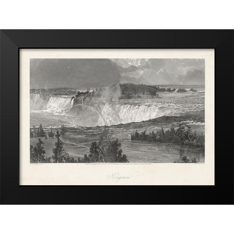 Niagara Black Modern Wood Framed Art Print by Bryant, William Cullen
