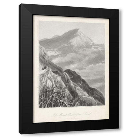The Mount Washington Road Black Modern Wood Framed Art Print with Double Matting by Bryant, William Cullen