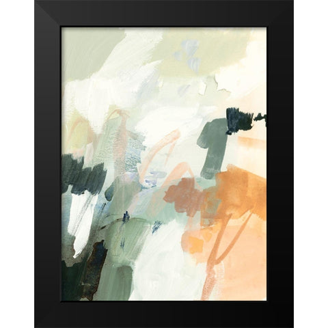 Moss and Peach II Black Modern Wood Framed Art Print by Barnes, Victoria