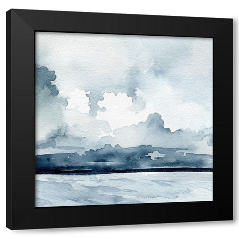 Passing Rain Storm III Black Modern Wood Framed Art Print with Double Matting by Caroline, Emma