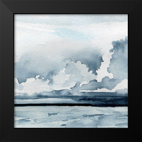 Passing Rain Storm V Black Modern Wood Framed Art Print by Caroline, Emma