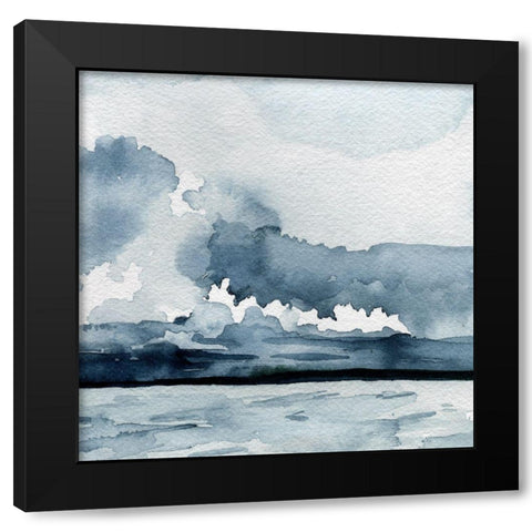Passing Rain Storm VI Black Modern Wood Framed Art Print with Double Matting by Caroline, Emma