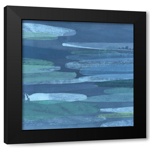 Overlapping Hues I Black Modern Wood Framed Art Print with Double Matting by Meagher, Megan