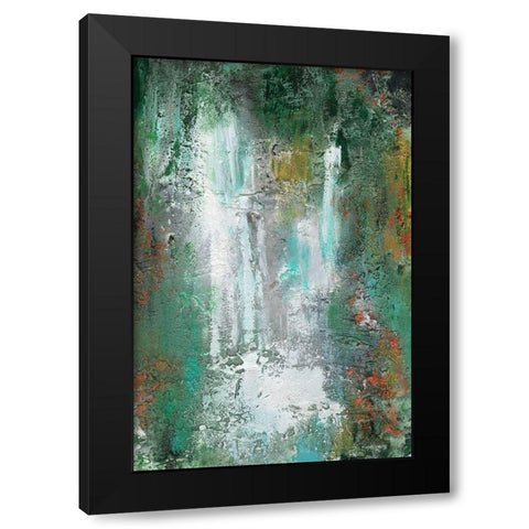 Waterfall in Paradise I Black Modern Wood Framed Art Print by Bramma, Lila