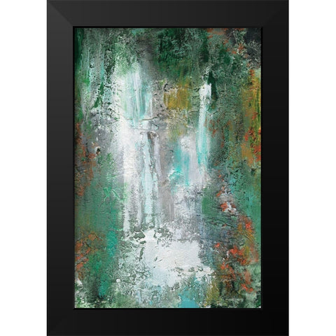 Waterfall in Paradise I Black Modern Wood Framed Art Print by Bramma, Lila